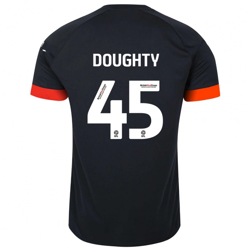 Danxen Barn Alfie Doughty #45 Svart Oransje Bortetrøye Drakt Trøye 2024/25 Skjorter T-Skjorte