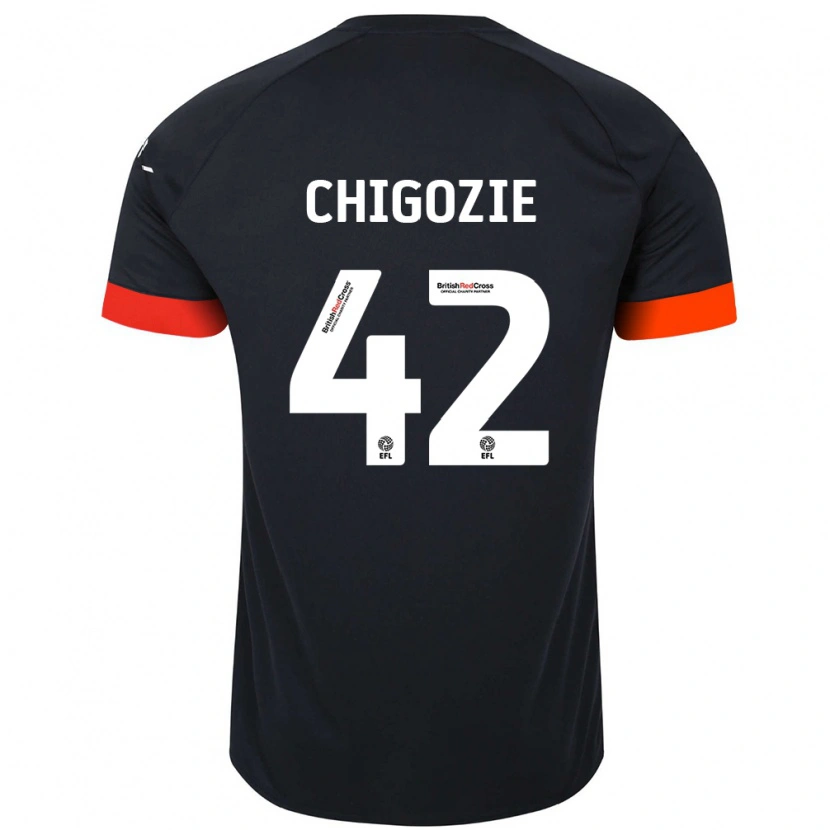 Danxen Barn Christian Chigozie #42 Svart Oransje Bortetrøye Drakt Trøye 2024/25 Skjorter T-Skjorte