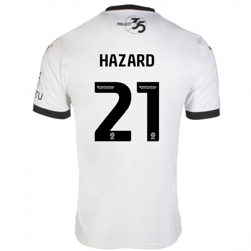 Danxen Barn Conor Hazard #21 Hvit Svart Bortetrøye Drakt Trøye 2024/25 Skjorter T-Skjorte