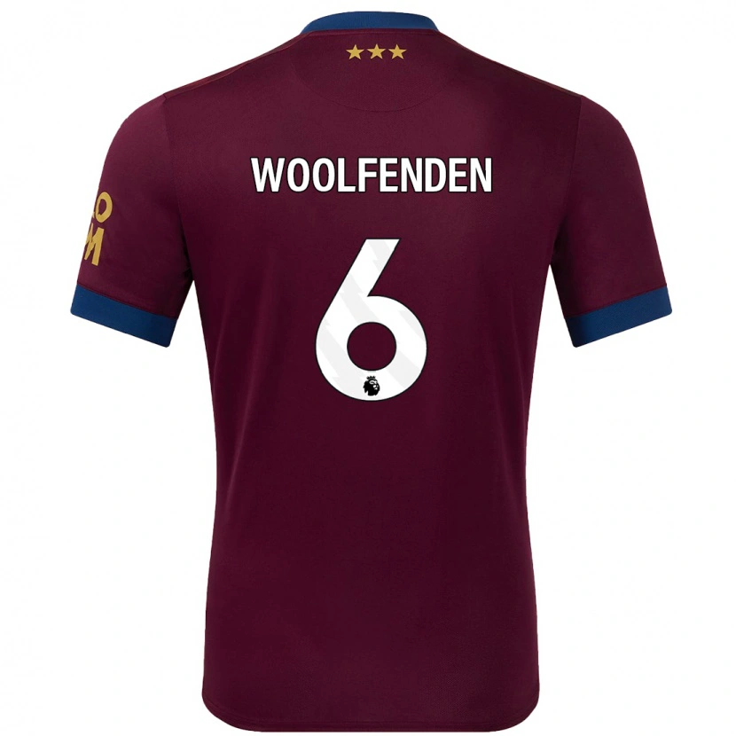 Danxen Barn Luke Woolfenden #6 Brun Bortetrøye Drakt Trøye 2024/25 Skjorter T-Skjorte