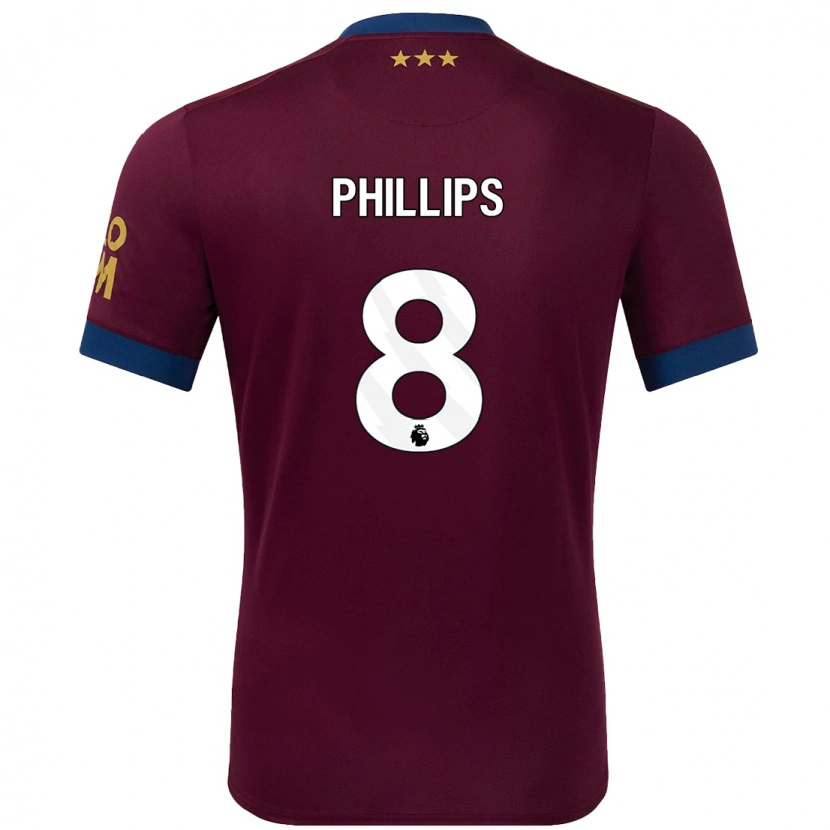 Danxen Barn Kalvin Phillips #8 Brun Bortetrøye Drakt Trøye 2024/25 Skjorter T-Skjorte