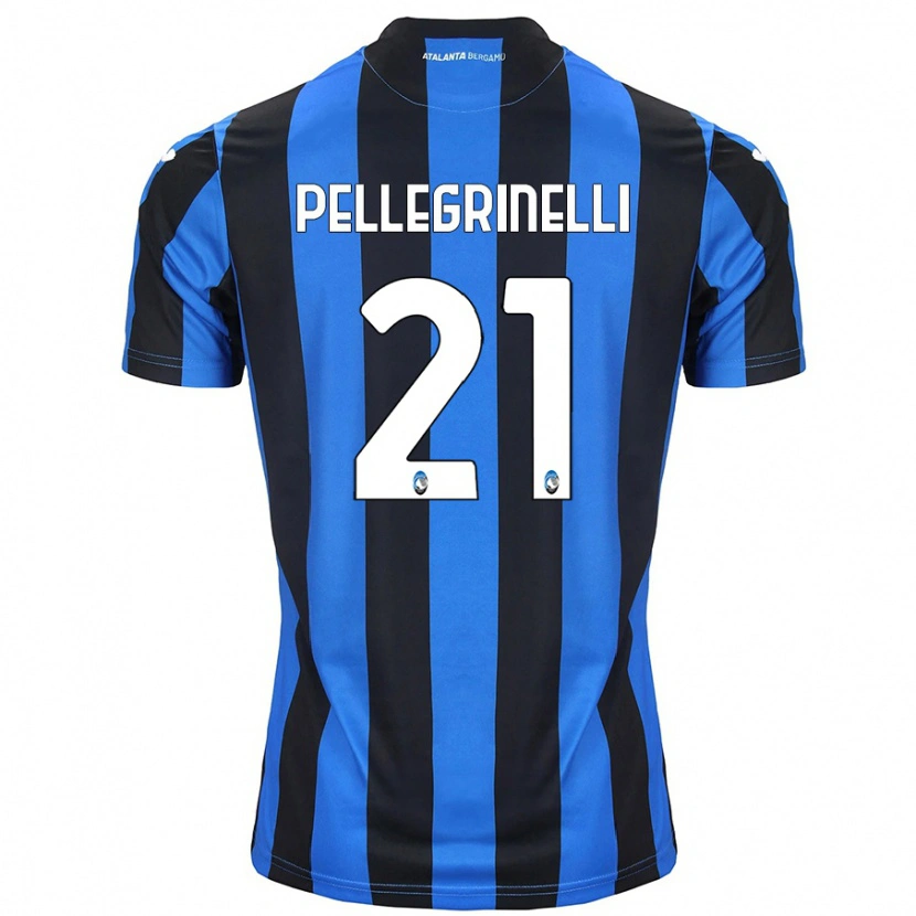 Danxen Mann Giorgia Pellegrinelli #21 Blå Svart Hjemmetrøye Drakt Trøye 2024/25 Skjorter T-Skjorte