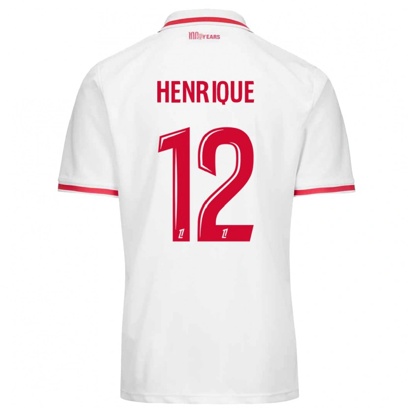 Danxen Mann Caio Henrique #12 Hvit Rød Hjemmetrøye Drakt Trøye 2024/25 Skjorter T-Skjorte