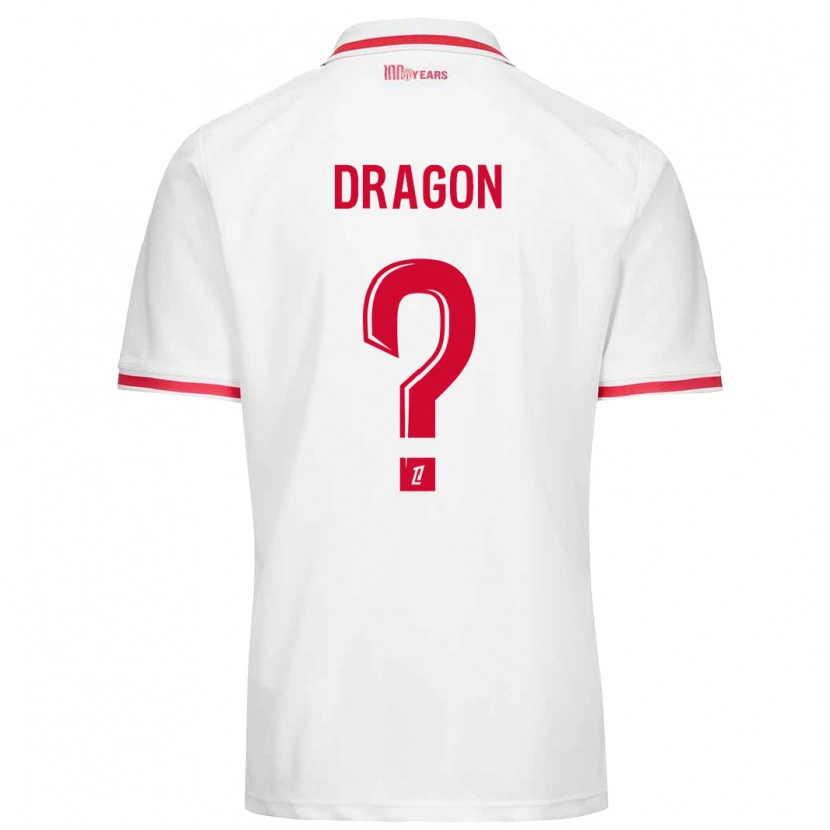 Danxen Mann Clément Dragon #0 Hvit Rød Hjemmetrøye Drakt Trøye 2024/25 Skjorter T-Skjorte