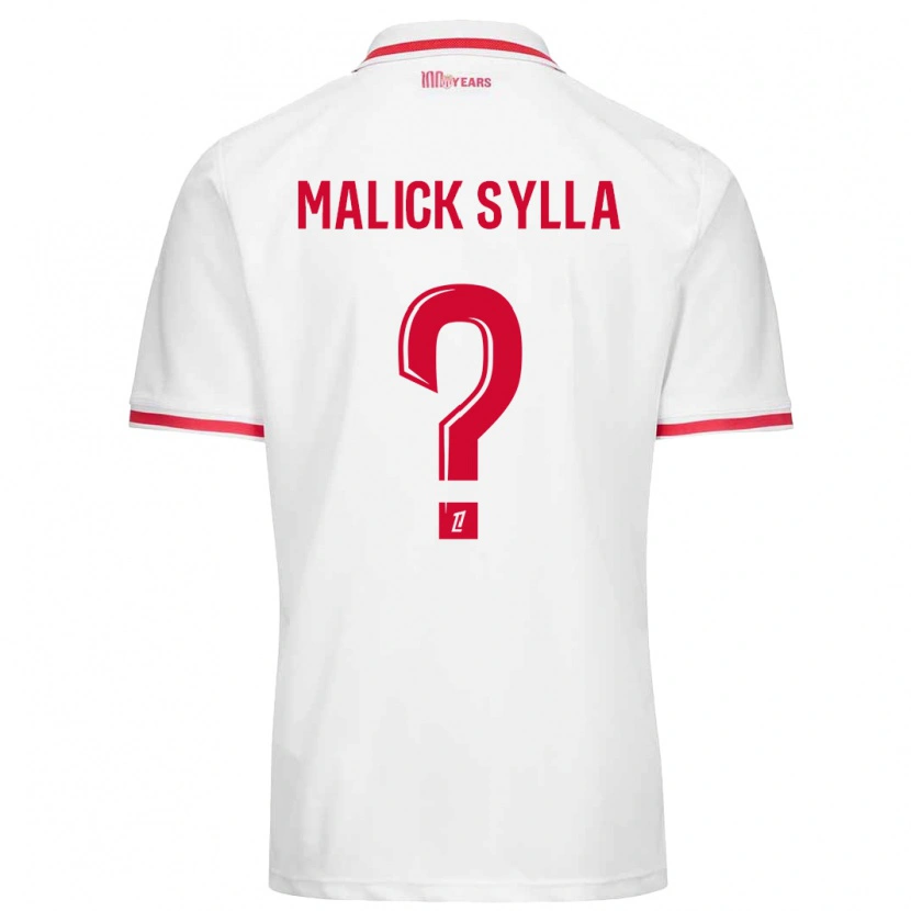 Danxen Mann Malick Sylla #0 Hvit Rød Hjemmetrøye Drakt Trøye 2024/25 Skjorter T-Skjorte