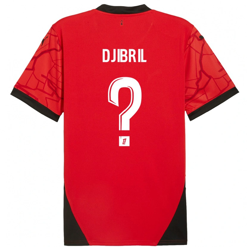 Danxen Mann Djibril Diallo #0 Rød Svart Hjemmetrøye Drakt Trøye 2024/25 Skjorter T-Skjorte