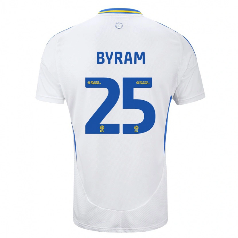 Danxen Mann Sam Byram #25 Hvit Blå Hjemmetrøye Drakt Trøye 2024/25 Skjorter T-Skjorte
