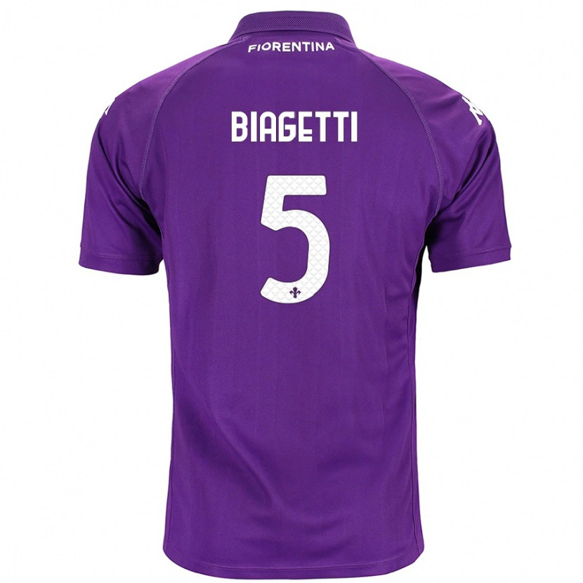 Danxen Mann Christian Biagetti #5 Lilla Hjemmetrøye Drakt Trøye 2024/25 Skjorter T-Skjorte