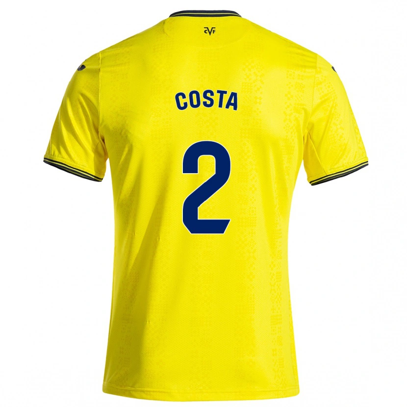 Danxen Mann Logan Costa #2 Gul Svart Hjemmetrøye Drakt Trøye 2024/25 Skjorter T-Skjorte