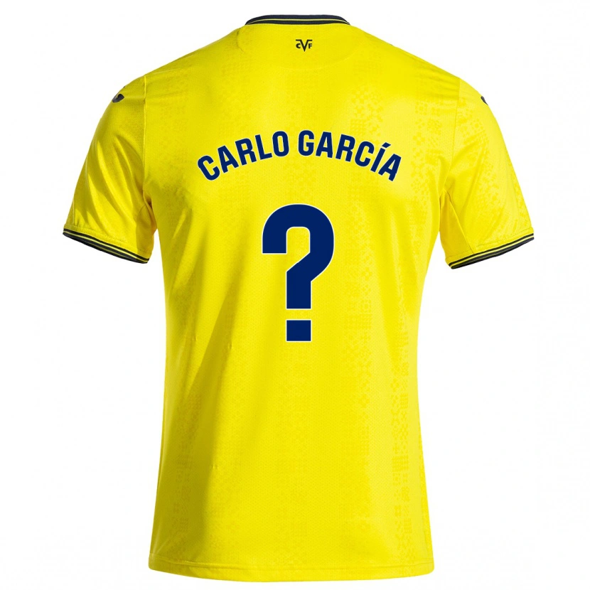 Danxen Mann Carlo García #0 Gul Svart Hjemmetrøye Drakt Trøye 2024/25 Skjorter T-Skjorte