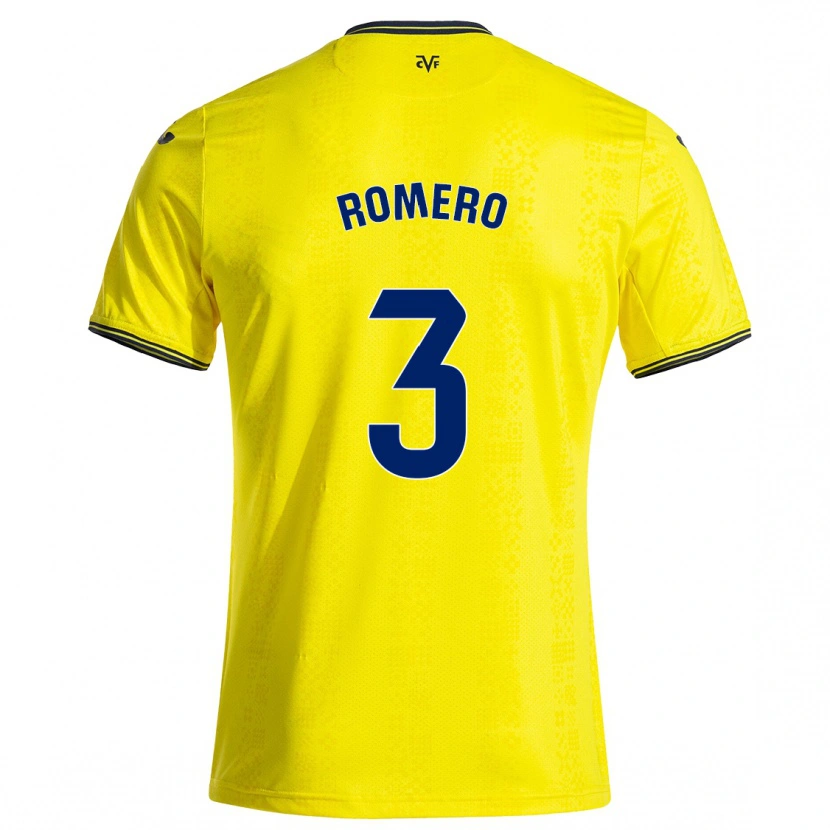 Danxen Mann Cristo Romero #3 Gul Svart Hjemmetrøye Drakt Trøye 2024/25 Skjorter T-Skjorte