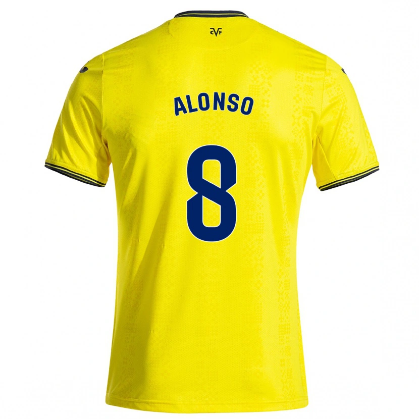 Danxen Mann Rodri Alonso #8 Gul Svart Hjemmetrøye Drakt Trøye 2024/25 Skjorter T-Skjorte