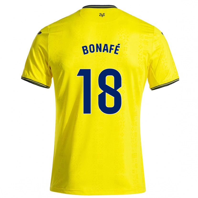 Danxen Mann César Bonafé #18 Gul Svart Hjemmetrøye Drakt Trøye 2024/25 Skjorter T-Skjorte