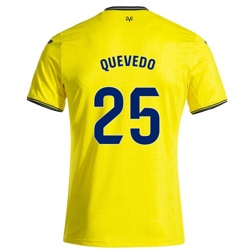 Danxen Mann Alex Quevedo #25 Gul Svart Hjemmetrøye Drakt Trøye 2024/25 Skjorter T-Skjorte