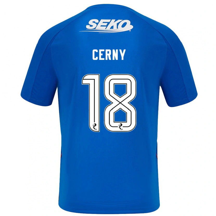 Danxen Mann Vaclav Cerny #18 Mørkeblått Hjemmetrøye Drakt Trøye 2024/25 Skjorter T-Skjorte