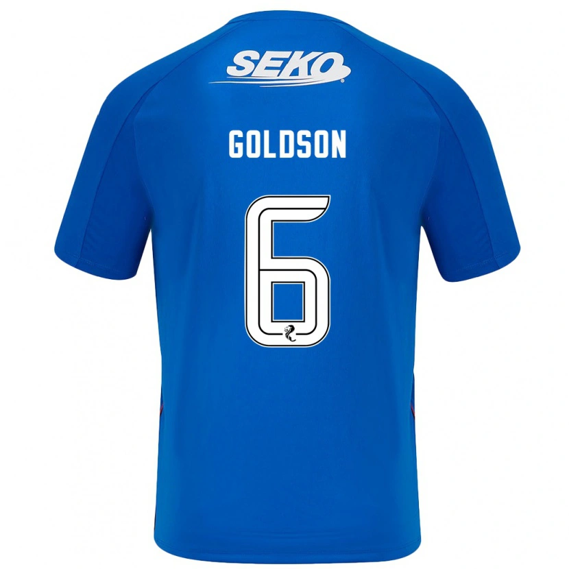 Danxen Mann Connor Goldson #6 Mørkeblått Hjemmetrøye Drakt Trøye 2024/25 Skjorter T-Skjorte