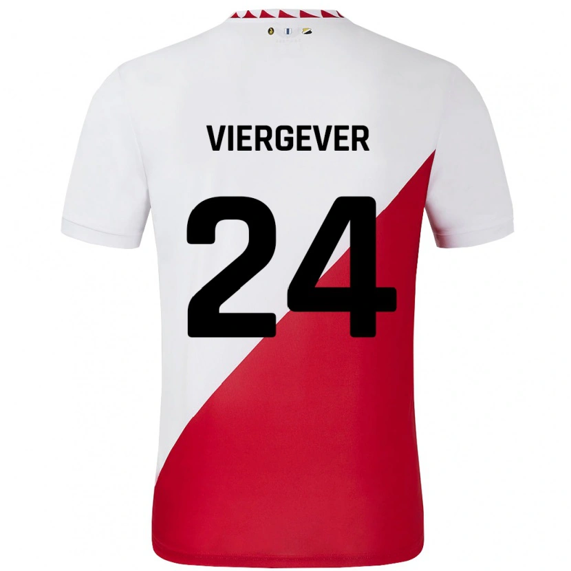 Danxen Mann Nick Viergever #24 Hvit Rød Hjemmetrøye Drakt Trøye 2024/25 Skjorter T-Skjorte