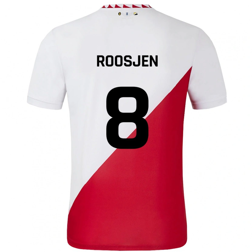 Danxen Mann Judith Roosjen #8 Hvit Rød Hjemmetrøye Drakt Trøye 2024/25 Skjorter T-Skjorte