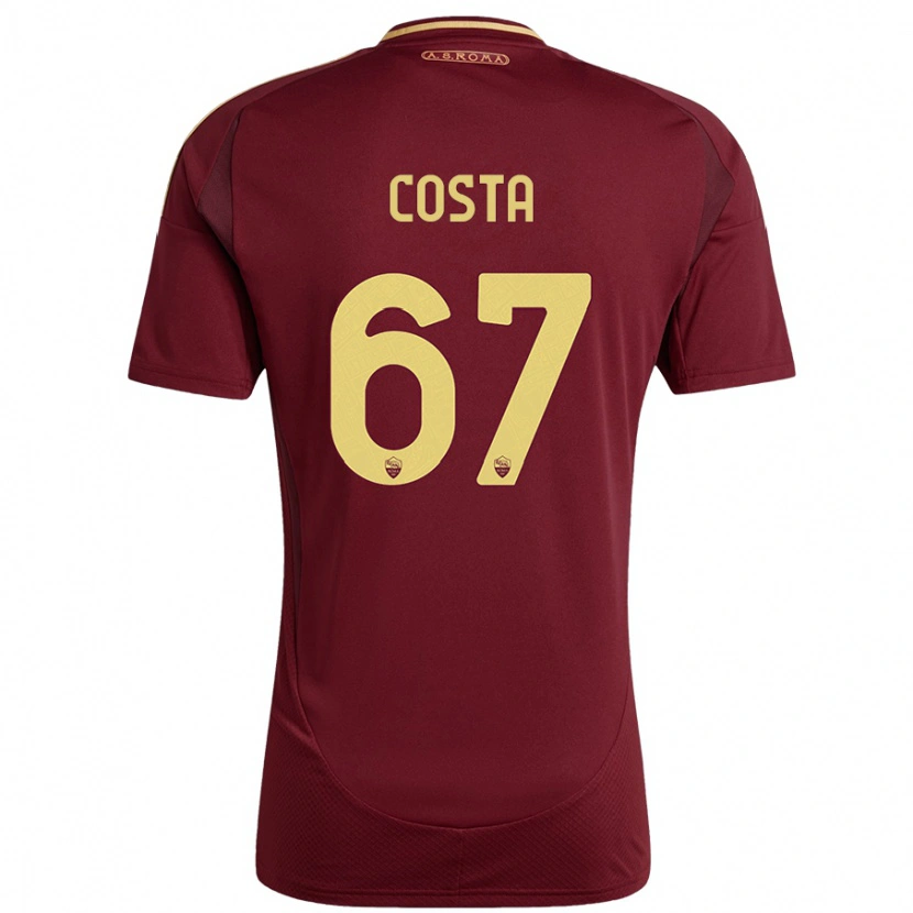 Danxen Mann João Costa #67 Rødt Brunt Gull Hjemmetrøye Drakt Trøye 2024/25 Skjorter T-Skjorte