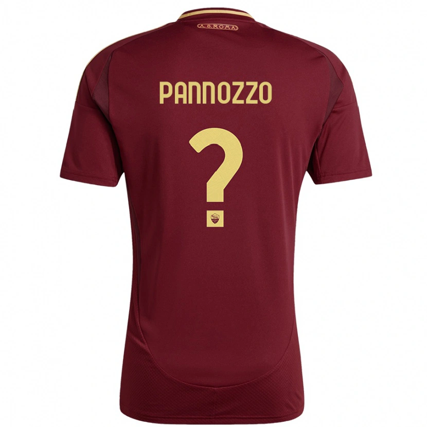 Danxen Mann Nicolò Pannozzo #0 Rødt Brunt Gull Hjemmetrøye Drakt Trøye 2024/25 Skjorter T-Skjorte