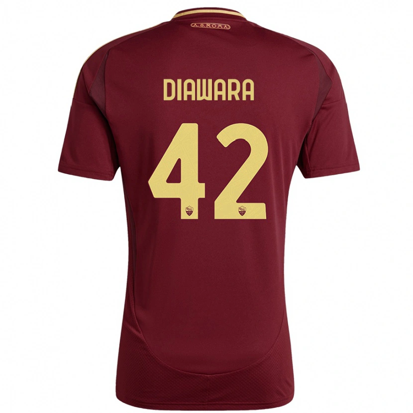 Danxen Mann Amadou Diawara #42 Rødt Brunt Gull Hjemmetrøye Drakt Trøye 2024/25 Skjorter T-Skjorte