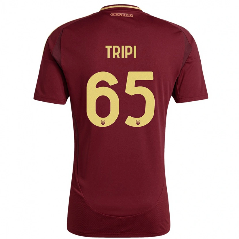 Danxen Mann Filippo Tripi #65 Rødt Brunt Gull Hjemmetrøye Drakt Trøye 2024/25 Skjorter T-Skjorte