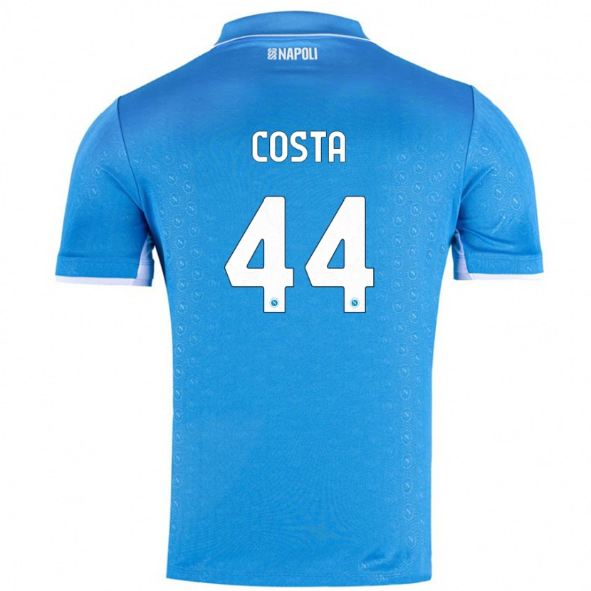 Danxen Mann Filippo Costa #44 Himmelblå Hjemmetrøye Drakt Trøye 2024/25 Skjorter T-Skjorte