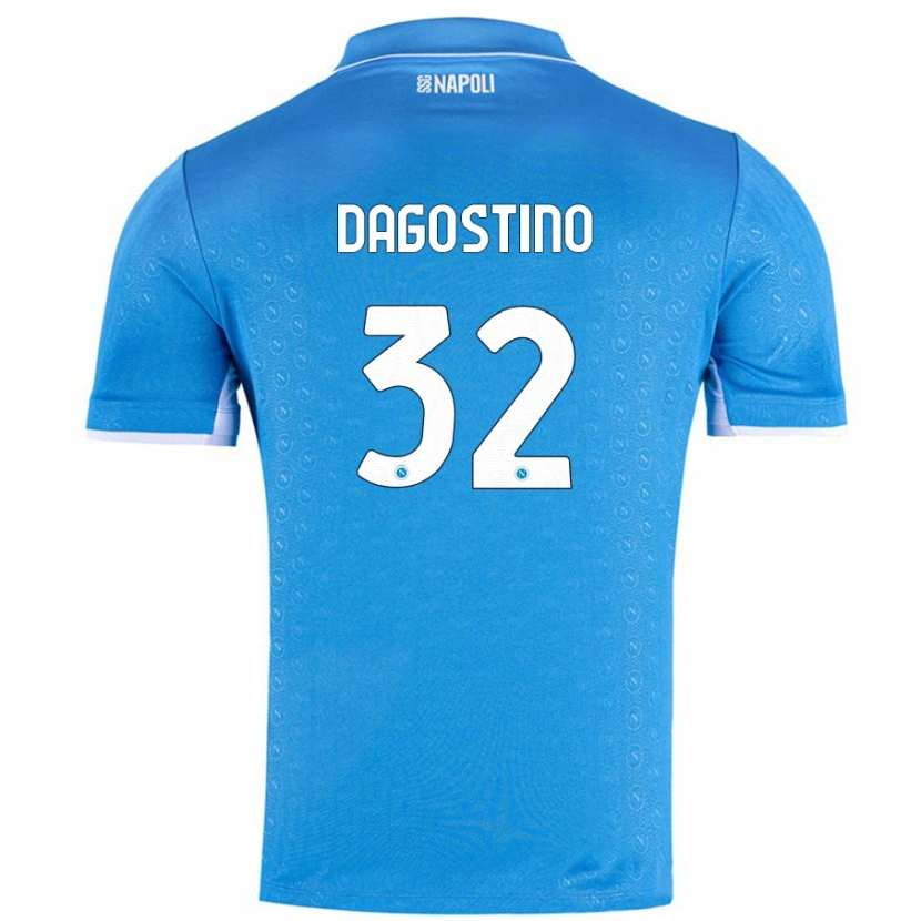 Danxen Mann Giuseppe Dagostino #32 Himmelblå Hjemmetrøye Drakt Trøye 2024/25 Skjorter T-Skjorte
