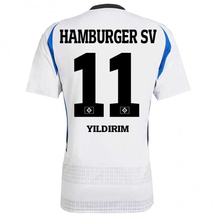 Danxen Mann Mehmet Yildirim #11 Hvit Blå Hjemmetrøye Drakt Trøye 2024/25 Skjorter T-Skjorte