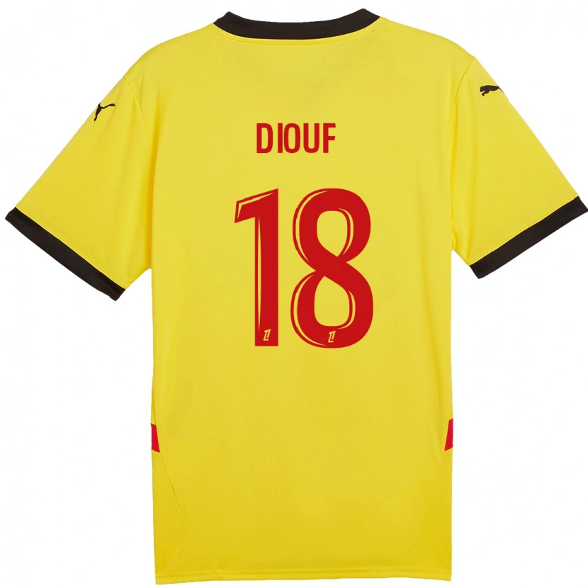Danxen Mann Andy Diouf #18 Gul Rød Hjemmetrøye Drakt Trøye 2024/25 Skjorter T-Skjorte