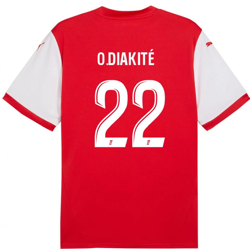 Danxen Mann Oumar Diakité #22 Rød Hvit Hjemmetrøye Drakt Trøye 2024/25 Skjorter T-Skjorte