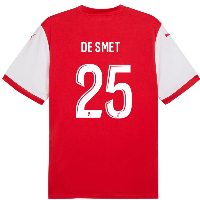 Danxen Mann Thibault De Smet #25 Rød Hvit Hjemmetrøye Drakt Trøye 2024/25 Skjorter T-Skjorte