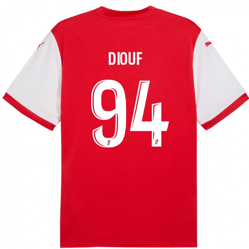 Danxen Mann Yehvann Diouf #94 Rød Hvit Hjemmetrøye Drakt Trøye 2024/25 Skjorter T-Skjorte