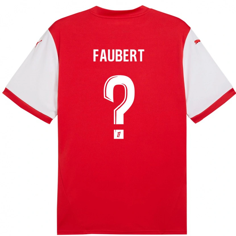 Danxen Mann Noam Faubert #0 Rød Hvit Hjemmetrøye Drakt Trøye 2024/25 Skjorter T-Skjorte