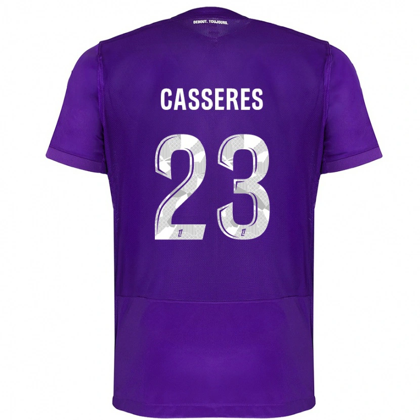 Danxen Mann Cristian Cásseres Jr. #23 Lilla Hvit Hjemmetrøye Drakt Trøye 2024/25 Skjorter T-Skjorte