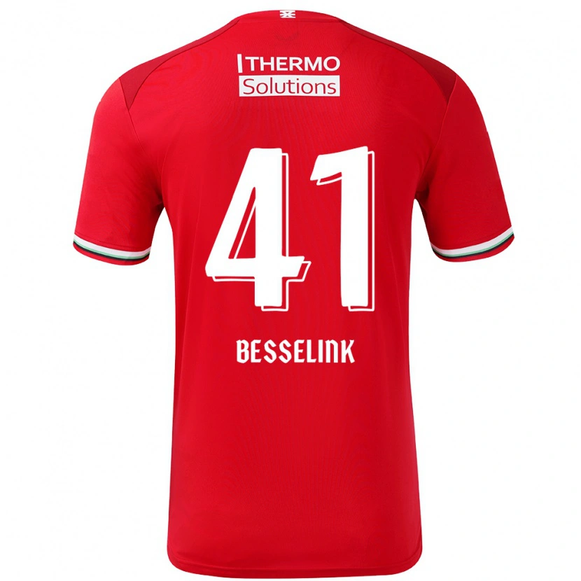 Danxen Mann Gijs Besselink #41 Rød Hvit Hjemmetrøye Drakt Trøye 2024/25 Skjorter T-Skjorte