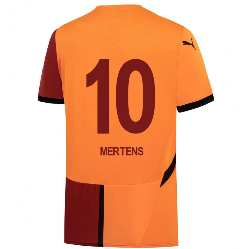 Danxen Mann Dries Mertens #10 Gul Rød Hjemmetrøye Drakt Trøye 2024/25 Skjorter T-Skjorte