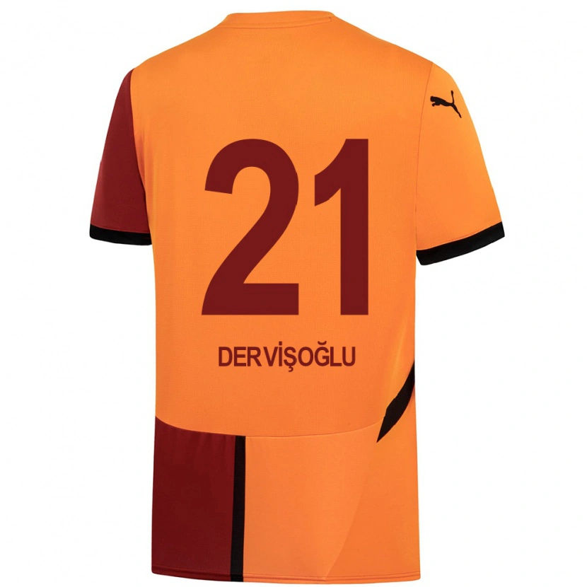 Danxen Mann Halil Dervişoğlu #21 Gul Rød Hjemmetrøye Drakt Trøye 2024/25 Skjorter T-Skjorte