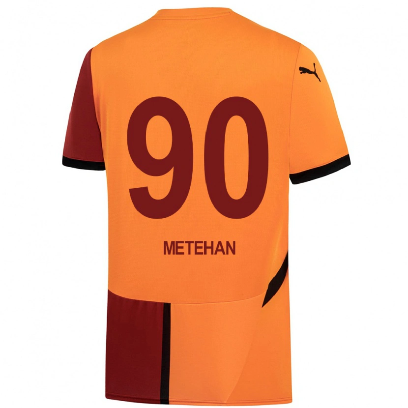 Danxen Mann Metehan Baltacı #90 Gul Rød Hjemmetrøye Drakt Trøye 2024/25 Skjorter T-Skjorte