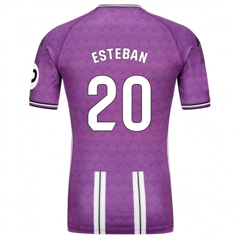 Danxen Mann Sergio Esteban #20 Lilla Hvit Hjemmetrøye Drakt Trøye 2024/25 Skjorter T-Skjorte