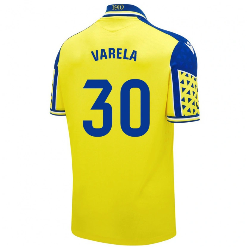 Danxen Mann Brandon Varela #30 Gul Blå Hjemmetrøye Drakt Trøye 2024/25 Skjorter T-Skjorte