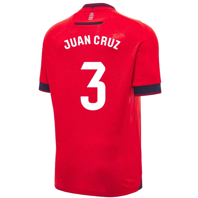 Danxen Mann Juan Cruz #3 Rød Hvit Hjemmetrøye Drakt Trøye 2024/25 Skjorter T-Skjorte