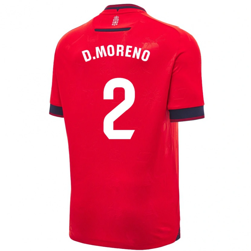 Danxen Mann Diego Moreno #2 Rød Hvit Hjemmetrøye Drakt Trøye 2024/25 Skjorter T-Skjorte