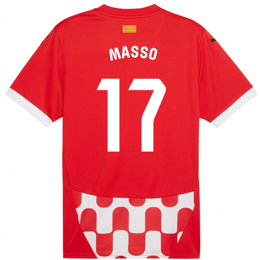 Danxen Mann Ainoa Massó #17 Rød Hvit Hjemmetrøye Drakt Trøye 2024/25 Skjorter T-Skjorte