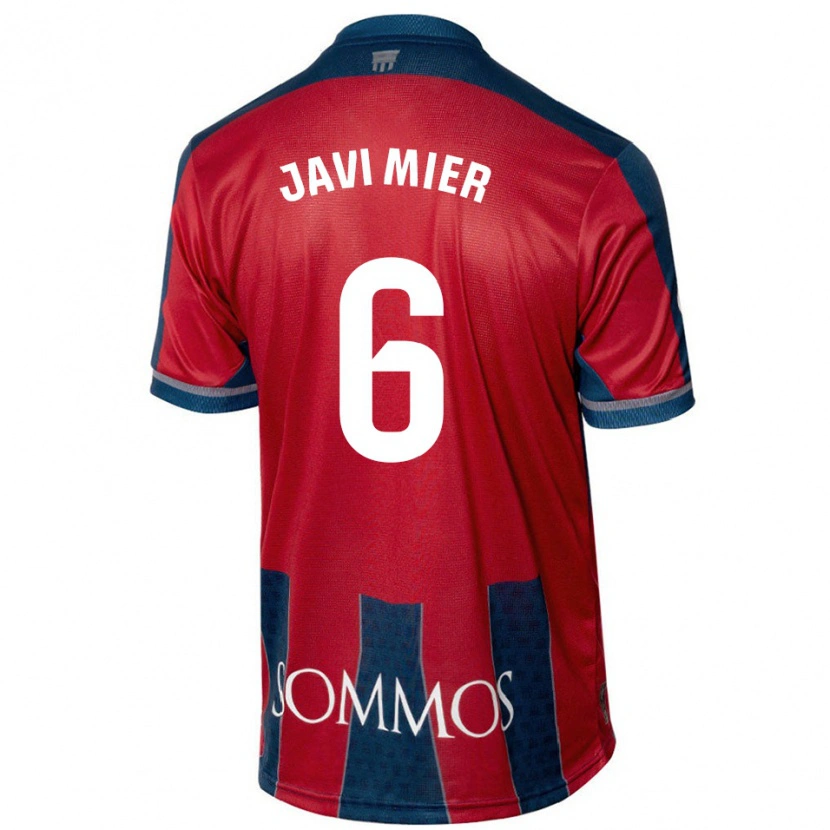 Danxen Mann Javi Mier #6 Rød Blå Hjemmetrøye Drakt Trøye 2024/25 Skjorter T-Skjorte
