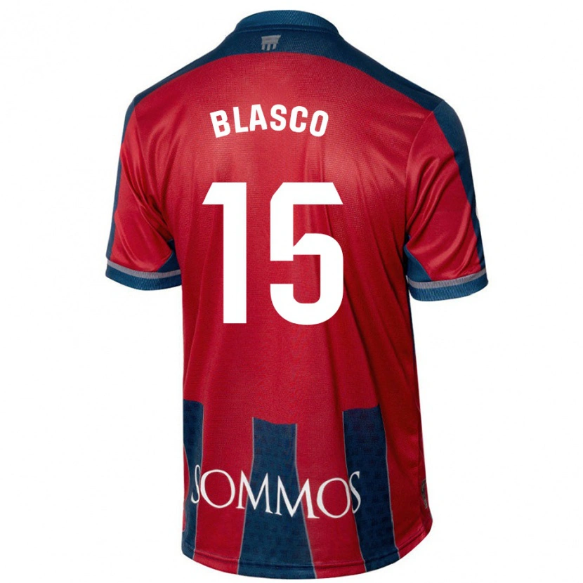 Danxen Mann Jérémy Blasco #15 Rød Blå Hjemmetrøye Drakt Trøye 2024/25 Skjorter T-Skjorte