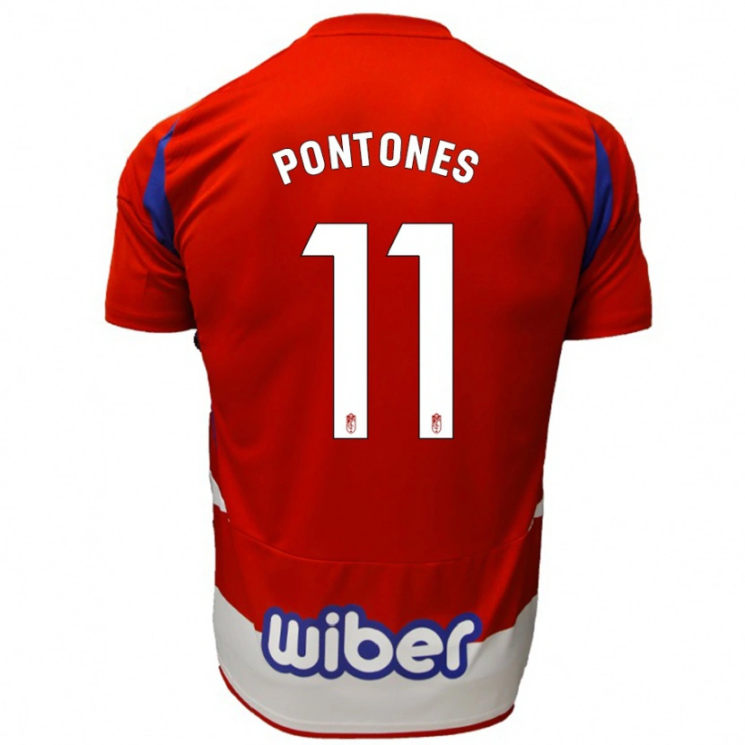 Danxen Mann Juan Carlos Pontones #11 Rød Hvit Blå Hjemmetrøye Drakt Trøye 2024/25 Skjorter T-Skjorte