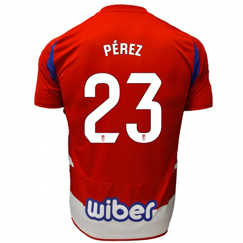 Danxen Mann Lucas Pérez #23 Rød Hvit Blå Hjemmetrøye Drakt Trøye 2024/25 Skjorter T-Skjorte