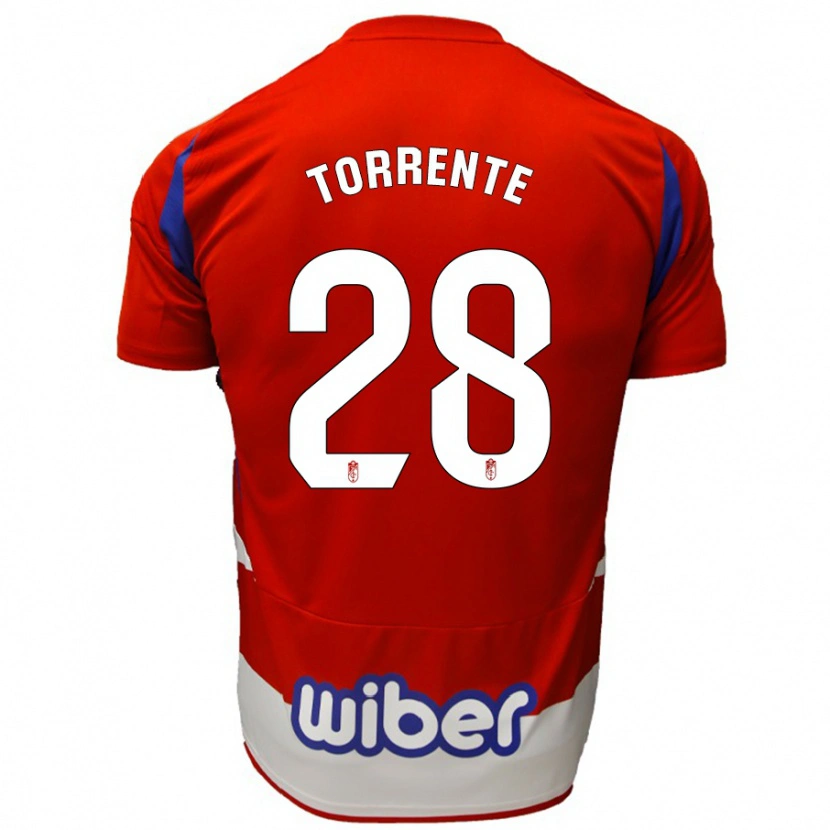 Danxen Mann Raúl Torrente #28 Rød Hvit Blå Hjemmetrøye Drakt Trøye 2024/25 Skjorter T-Skjorte