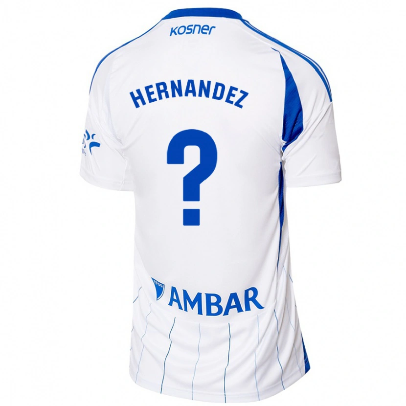 Danxen Mann Diego Hernández #0 Rød Hvit Hjemmetrøye Drakt Trøye 2024/25 Skjorter T-Skjorte